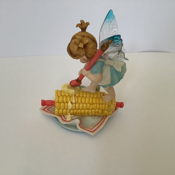 My little kitchen fairies corn on the cob buttering corn figurine 400-4989 - Picture 2 of 5